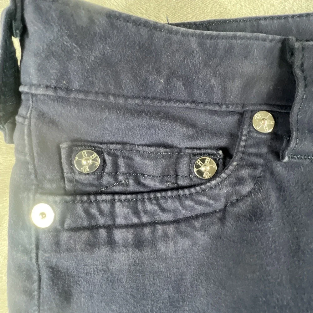 VINTAGE Y2K TRUE RELIGION BASIC NAVY STRAIGHT LEG BAGGY STYLE PANTS‎ Size 33x30